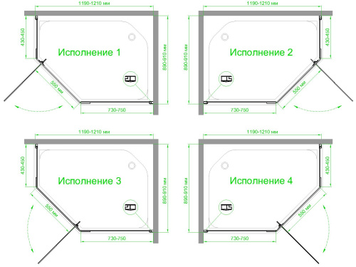 Душевой уголок Royal Bath TR RB1290TR-T 90х120 стекло прозрачное профиль белый без поддона - фото 4