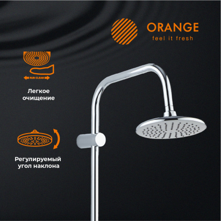 Душевая стойка Orange Alfi M18-933cr настенная цвет хром