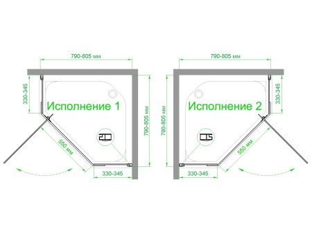 Душевой уголок Royal Bath FATO RB80TR-T-CH FATO 80х80 стекло прозрачное профиль хром без поддона