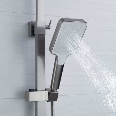 Душевая стойка Shevanik S7036L настенная цвет серый