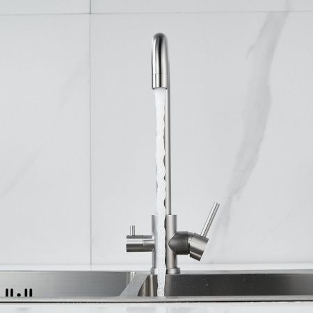 Смеситель для кухни Raffine F118L на мойку сатин