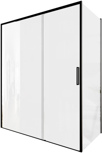 Душевой уголок Aquanet Pleasure Evo AE65-160x90-BT 160х90 стекло прозрачное профиль черный без поддона - фото 3