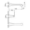 Смеситель для раковины Cisal Cherie CF0135106T встраиваемый в стену хром (внешняя часть)