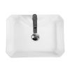 Раковина из сантехнического фаянса BelBagno BB1387 50х40 накладная цвет белый 1 отверстие под смеситель