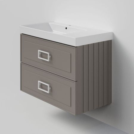 Тумба с раковиной La Fenice Cubo TWIN NFNC-01-CUB-C-90-2-2-90-2L 90х50 подвесная цвет бежевый