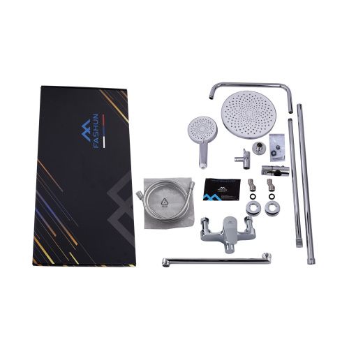 Душевая стойка Fashun A2487 настенная цвет хром - фото 4