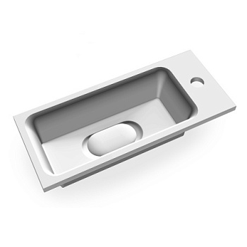 Раковина из литьевого мрамора Jorno MODUL Mol.08.50/W/JR 50х21 встраиваемая цвет белый