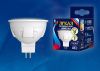 Лампа светодиодная диммируемая Uniel LED-JCDR 6W/WW/GU10/FR/DIM PLP01WH картон