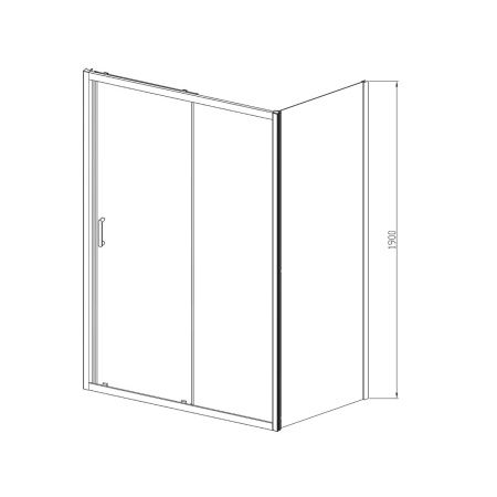 Душевой уголок Vincea Alpha VSR-3AL9012CLB 120х90 стекло прозрачное профиль черный без поддона