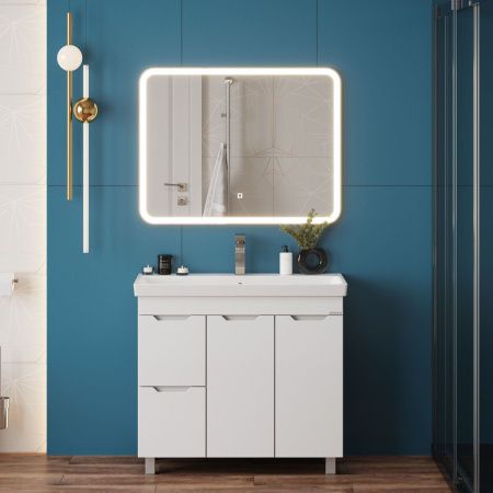 Тумба под раковину Onika Айленд 109030 90х40 напольная цвет белый