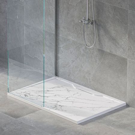 Душевой поддон из искусственного камня RGW STE 52342912-15 120х90 белый без ножек