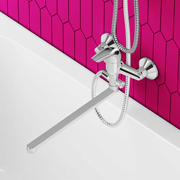 Смеситель для ванны и душа Dorff Stark D1109500 настенный хром