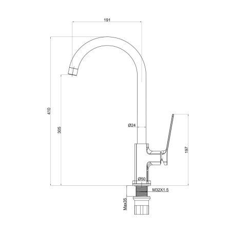 Смеситель для кухни Tokito YOKOHAMA TOK-YOK-1013 на мойку хром
