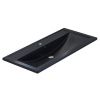 Раковина из искусственного камня Uperwood Foster Quartz 291030047 100х50 полувстраиваемая цвет черный