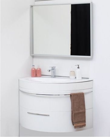 Тумба с раковиной De Aqua Эскалада 00186739 100х50 подвесная цвет белый