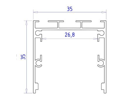 Алюминиевый профиль Ambrella Light Profile System (Профиле Сыстем) GP2550BK