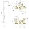 Душевая стойка Bronze de Luxe 10121DF настенная цвет бронза