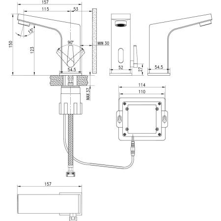 Смеситель LeMark Project LM4655CE на раковину хром