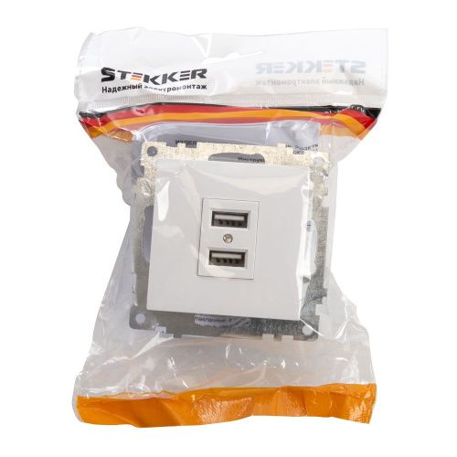 Розетка USB 2-местная Stekker Катрин 39686 - фото 3