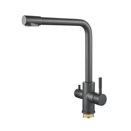 Смеситель для кухни Shevanik S868T на мойку оружейная сталь