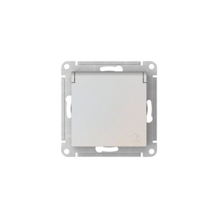 Розетка с заземлением со шторками с крышкой 16А Systeme Electric AtlasDesign (АтласДесигн) ATN000446S