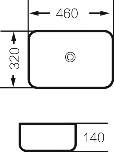 Раковина Grossman Color 46 см GR-4041BW накладная цвет черный/белый - фото 4