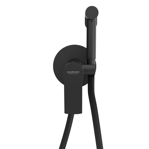 Гигиенический душ со смесителем Mariani B14185KLW черный матовый - фото 2