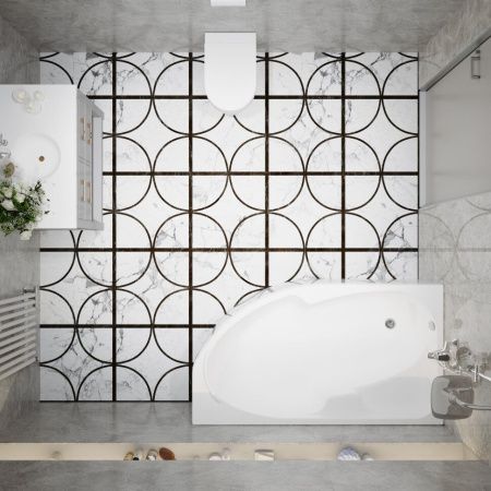 Ванна акриловая Тритон София Щ0000046115 170х95 пристенная асимметричная без каркаса