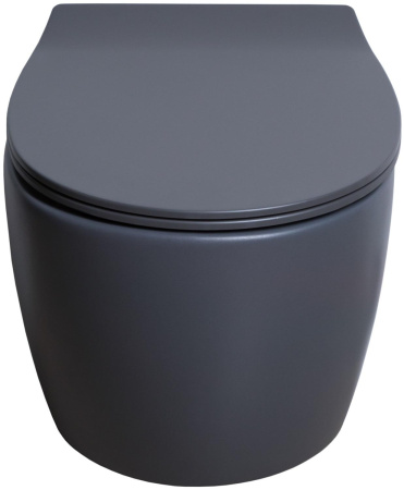 Чаша унитаза подвесная Allen Brau Fantasy 4.11004.AN цвет черный без сиденья безободковая каскадный смыв