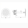 Верхний душ Gessi Goccia 33762#031 20х20 хром