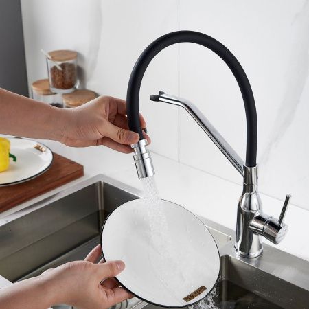 Смеситель для кухни Shevanik S343-3 на мойку хром