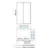Боковая стенка Wasserkraft Aula 11P 11P10-RP100 100х190 стекло прозрачное профиль хром
