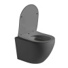 Унитаз подвесной Vincea Globo VT1-14SMA антрацит матовый с сиденьем микролифт безободковый душевой смыв