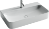Раковина из сантехнического фарфора Ceramica Nova AURA CN2006 80х50 подвесная цвет белый 1 отверстие под смеситель