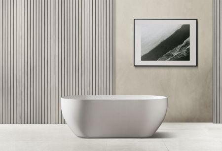 Ванна из искусственного камня Abber Stein AS9613-1.7 170х75 отдельностоящая овальная с ножками