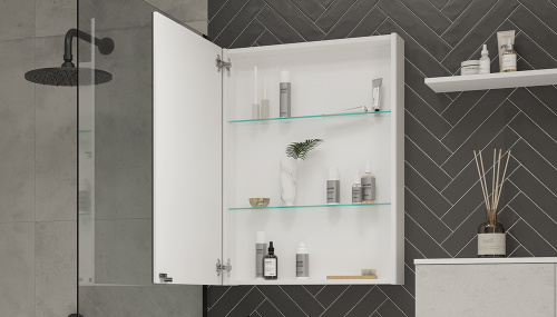 Зеркало-шкаф Velvex KLAUFS zsKLA.60-216 60х80 подвесной цвет белый - фото 4 Зеркало-шкаф Velvex KLAUFS zsKLA.60-216 60х80 подвесной цвет белый - фото 4