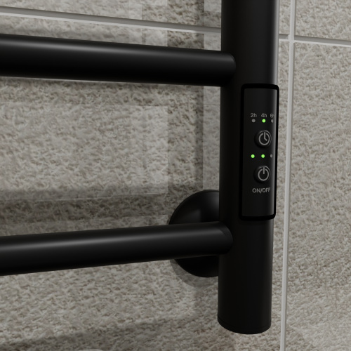 Полотенцесушитель Маргроид Вид 10 10-6040-1049-9005R 43х61 электрический черный матовый - фото 4