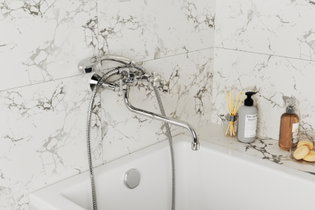 Смеситель для ванны Rush Sakhalin SA5350-51 настенный хром