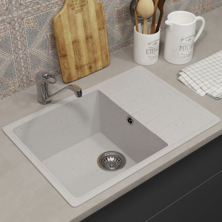 Кухонная мойка Uperwood ECON UPD-506 4910201239 60х40 цвет белый поверхность матовая