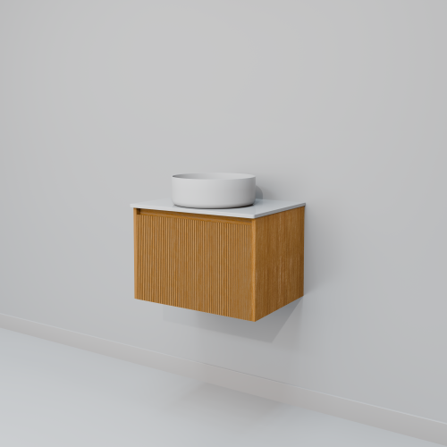 Тумба с раковиной ArtDecco Elizabeth (Элизабет) AEL06W11S300 60x45x40 подвесная цвет белый дуб - фото 5