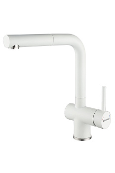 Смеситель для кухни Paulmark DOSSE Do214418-431 на раковину белый матовый без термостата