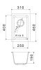 Кухонная мойка Rivelato BERKANA BK-25 topazio 30х45 цвет бежевый