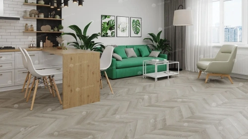 SPC ламинат Alpine Floor Chervon Alpine ECO 18-1 MC Дуб Фантазия Chevron толщина 0.5 см 43 класс 600х127 - фото 3