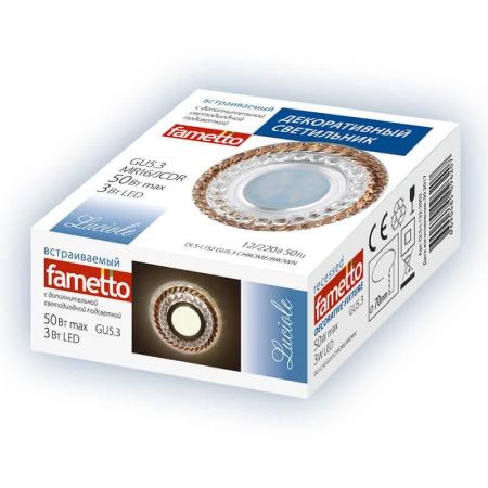 Светильник встраиваемый Fametto Luciole L131 (Луциоле Л131) DLS-L131 GU5.3 Chrome/Clear