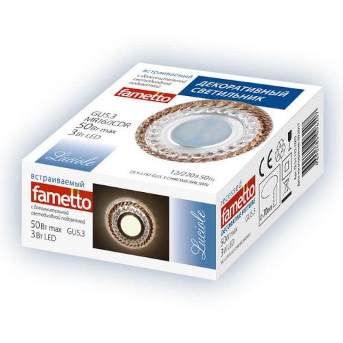 Светильник встраиваемый Fametto Luciole L131 (Луциоле Л131) DLS-L131 GU5.3 Chrome/Clear - фото 2