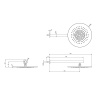 Верхний душ Gessi Gessi316 54148#299 35х35 черный