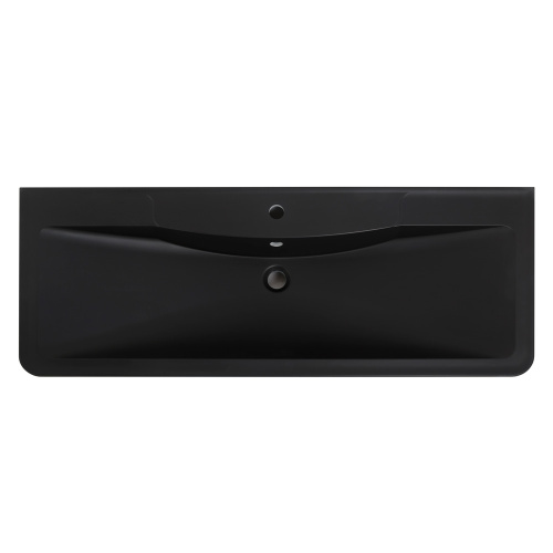 Раковина из искусственного камня BelBagno BB1200/455-LV-ART-ALR-NERO 120х46 накладная цвет черный матовый 1 отверстие под смеситель - фото 3 Раковина из искусственного камня BelBagno BB1200/455-LV-ART-ALR-NERO 120х46 накладная цвет черный матовый 1 отверстие под смеситель - фото 3