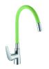 Смеситель для кухни D-Lin D155302-5 на мойку хром/зеленый