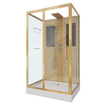 Душевая кабина Niagara Luxe 7711GBK 120х90 прямоугольная без крыши ориентация универсальная Душевая кабина Niagara Luxe 7711GBK 120х90 прямоугольная без крыши ориентация универсальная