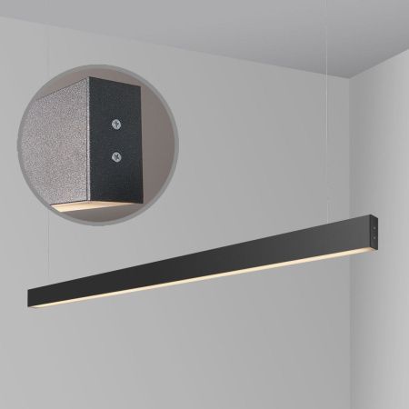 Линейный подвесной светодиодный светильник Elektrostandard Grand чёрная шагрень (Гранд чёрная шагрень) 4690389133541